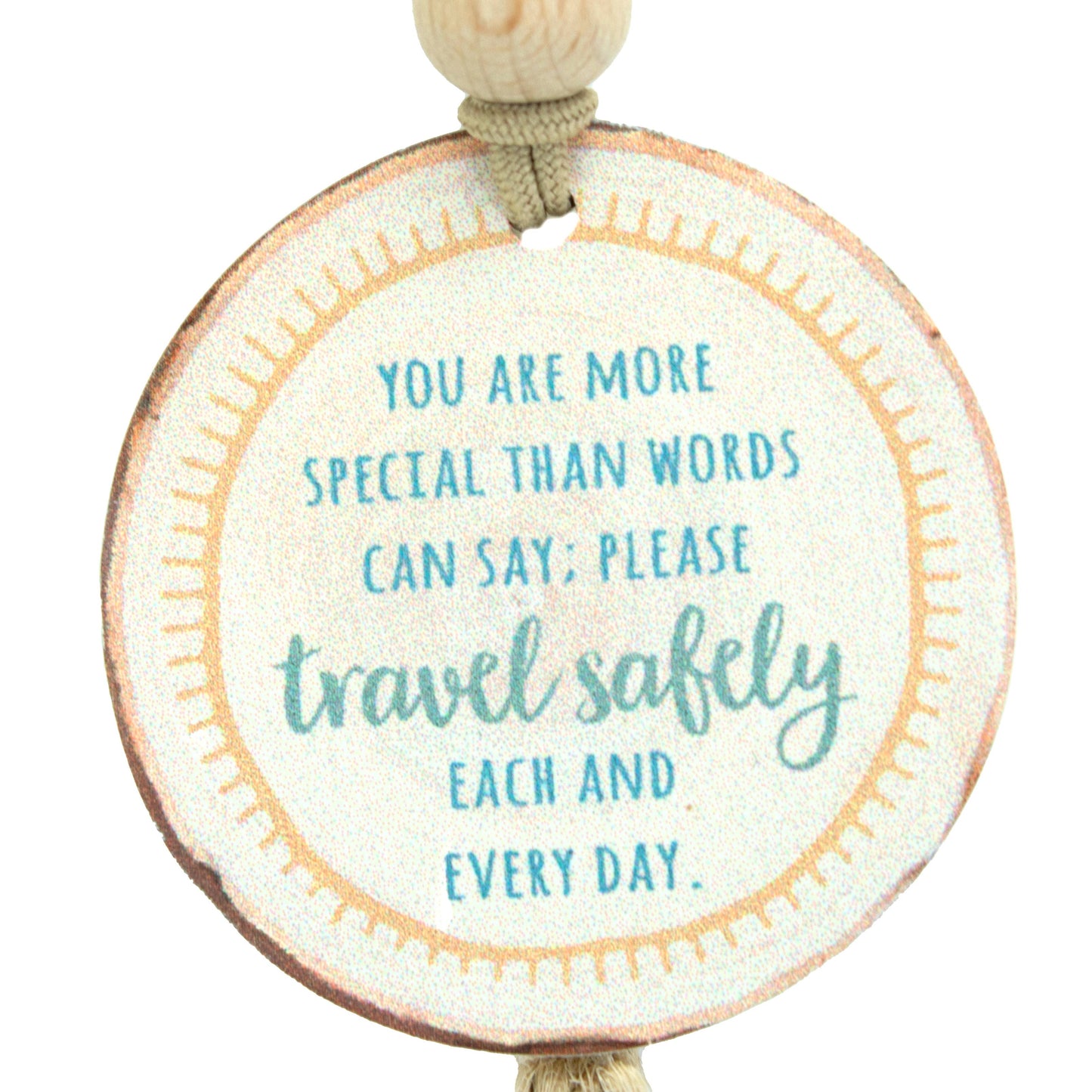 Please Travel Safely Boho Car Charm