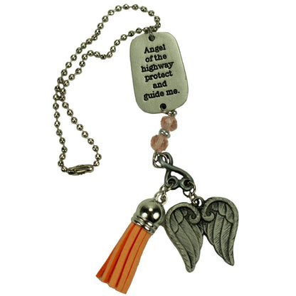 Orange Angel Car Charm