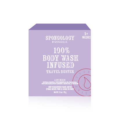 Lavender Spongology Travel Buffer