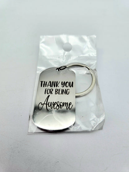 Thank You for Being Awesome Keychain Gift