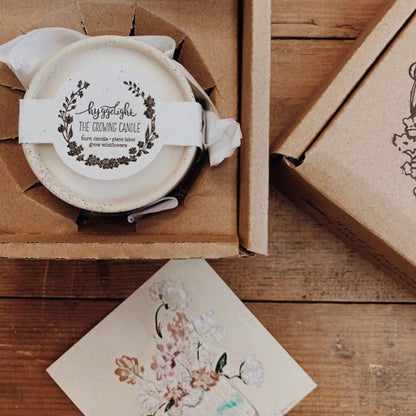 Edith | Growing Candles, flower seed-label, eco-friendly