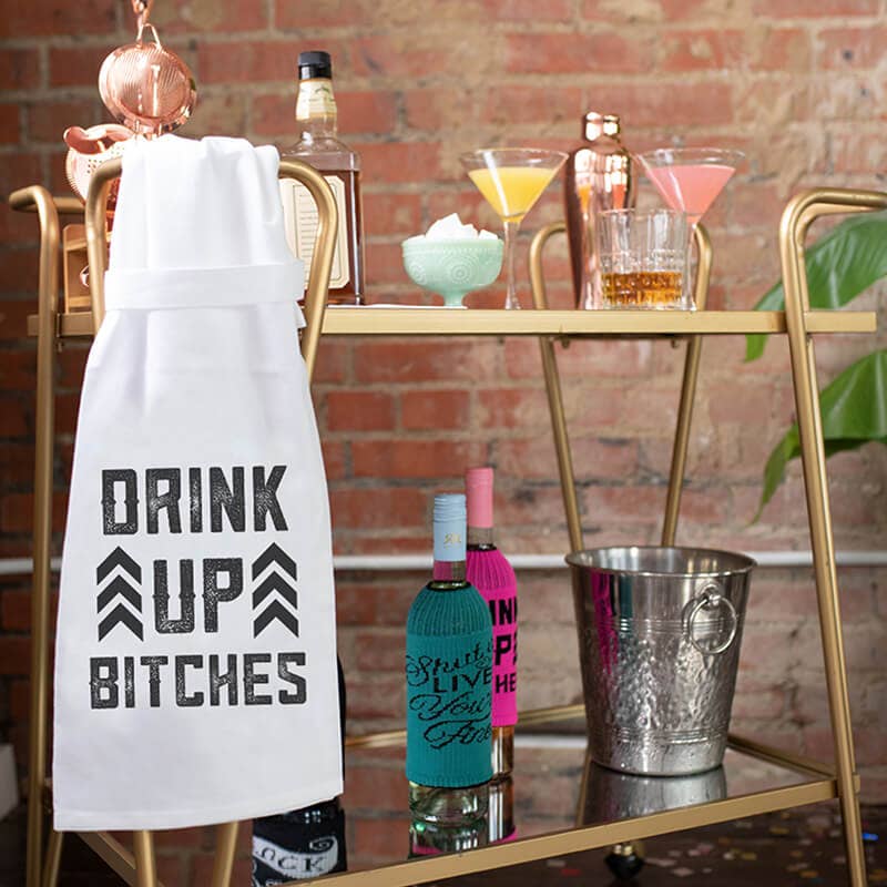 Drink Up Bitches | Funny Kitchen Towels