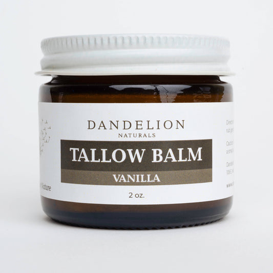 Grass Fed Tallow Balm with Organic Jojoba Oil & Vanilla