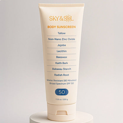 Body Sunscreen SPF 50 – Natural Tallow Mineral Formula