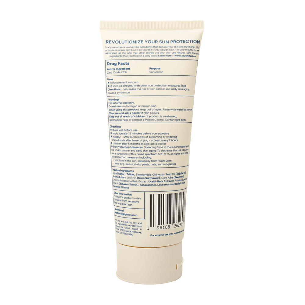 Body Sunscreen SPF 50 – Natural Tallow Mineral Formula