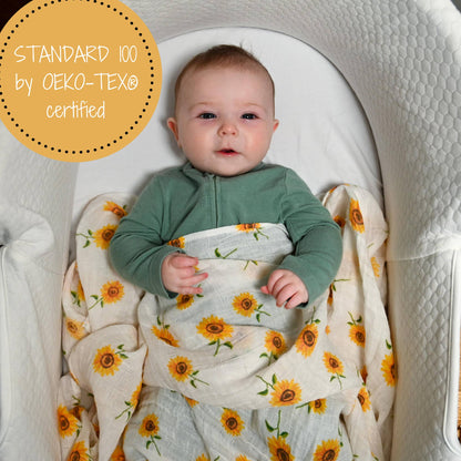 Sunflower Fields Baby Swaddle Blanket