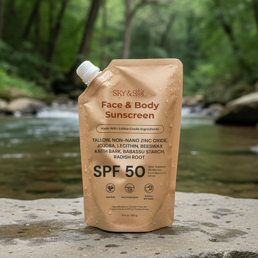 Face and Body Sunscreen Kraft Bag SPF 50 - 500g
