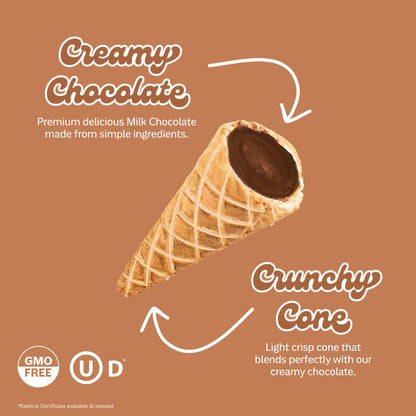 Milk Chocolate Bite-Sized Waffle Cones Snacks