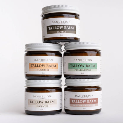 Grass Fed Tallow Balm with Organic Jojoba Oil & Vanilla