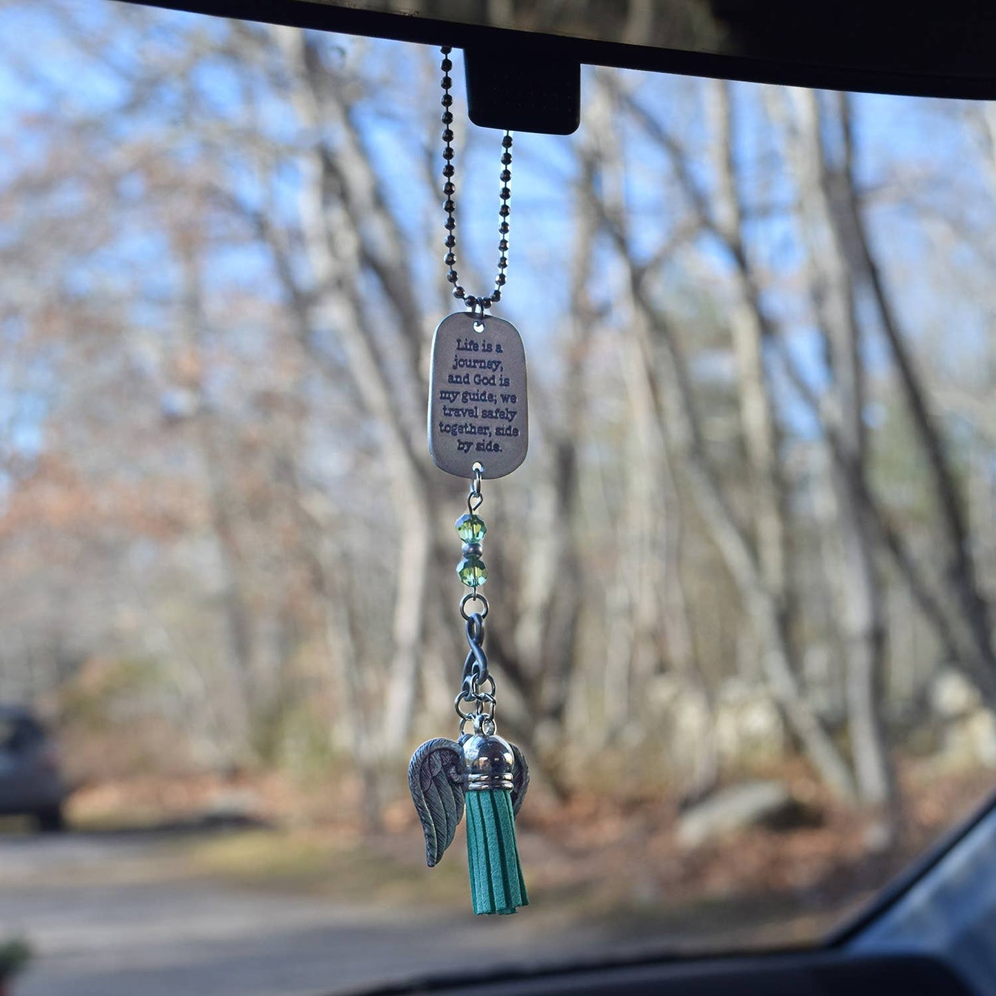 Green Angel Car   Charm