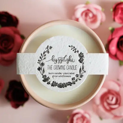 Adelyn | Growing Candle, flower seed-label, eco-friendly