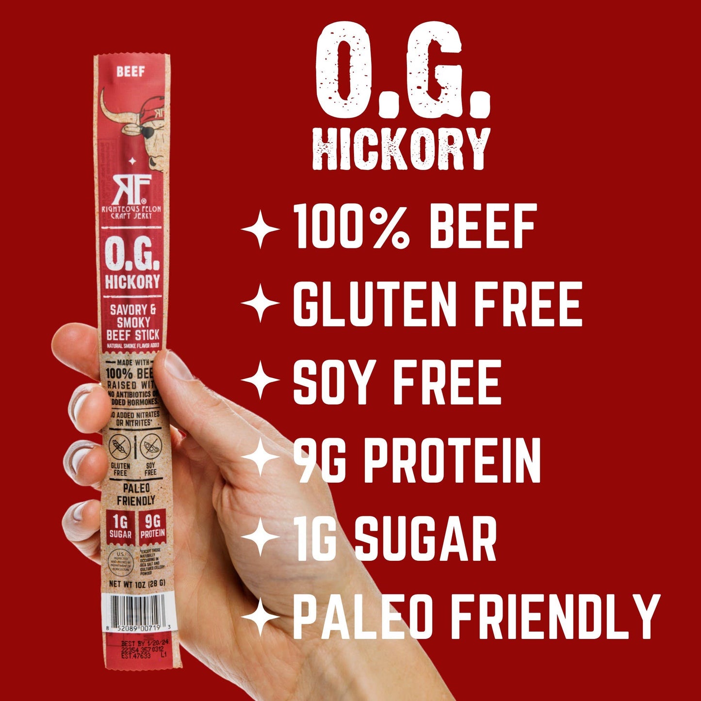 NEW O.G. Hickory Beef Stick - 24 Pack