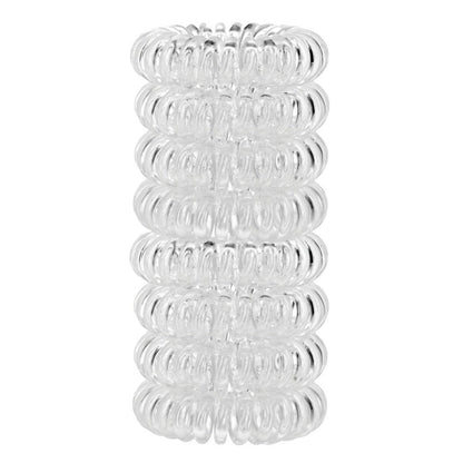 Spiral Hair Ties 8 Pack - Clear