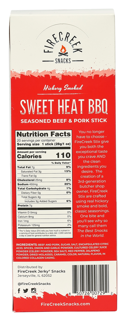 Sweet Heat BBQ Snack Stix