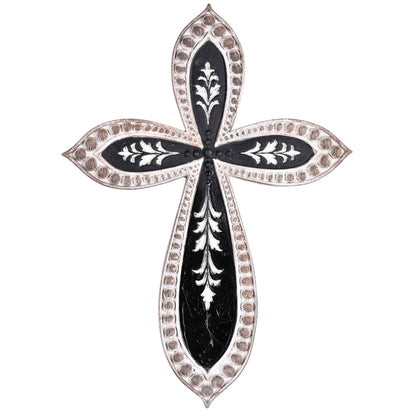 Wall Cross Beaded Edge Resin 10in