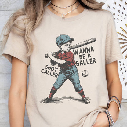 Baseball Raising Baller Bat Sports Little League Graphic Tee