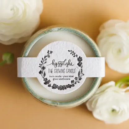 Ida | Growing Candle, flower seed-label, gifts, candles