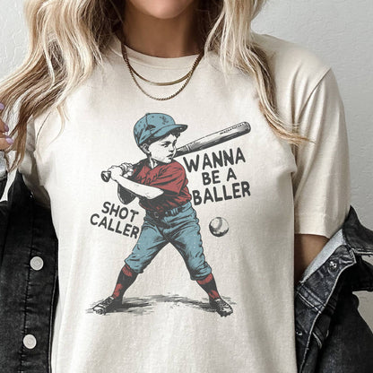 Baseball Raising Baller Bat Sports Little League Graphic Tee