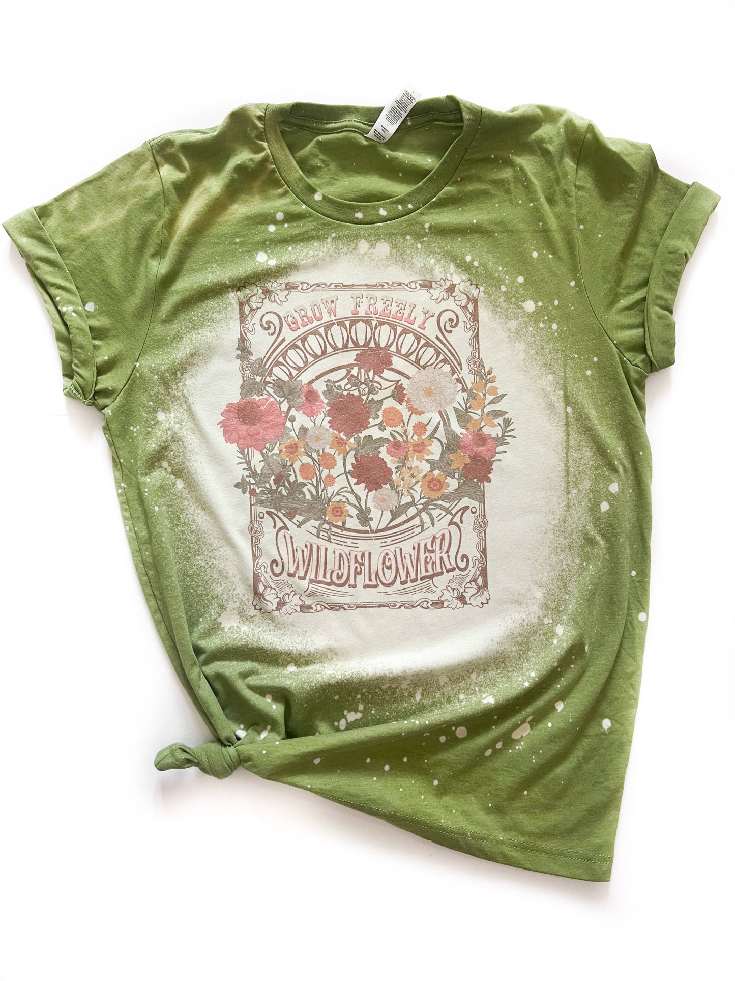Vintage Inspired Grow Freely Wildflower Bleached Tee