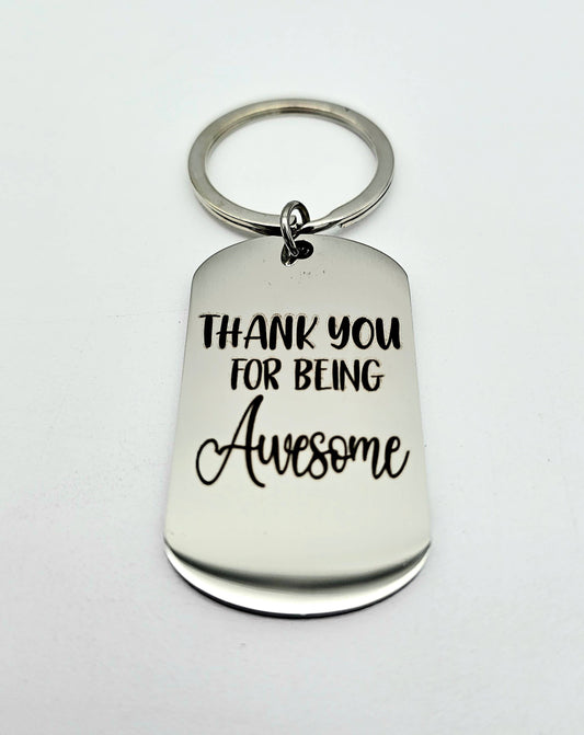 Thank You for Being Awesome Keychain Gift