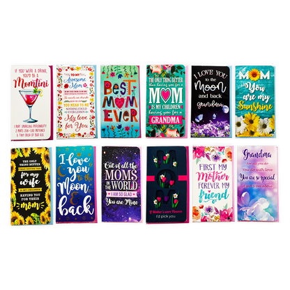 Mother's Day Mom Theme Greeting Cards- 12/Pack