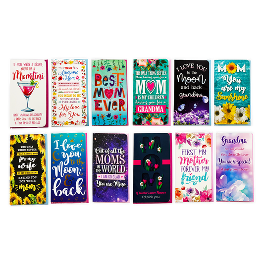 Mother's Day Mom Theme Greeting Cards- 12/Pack