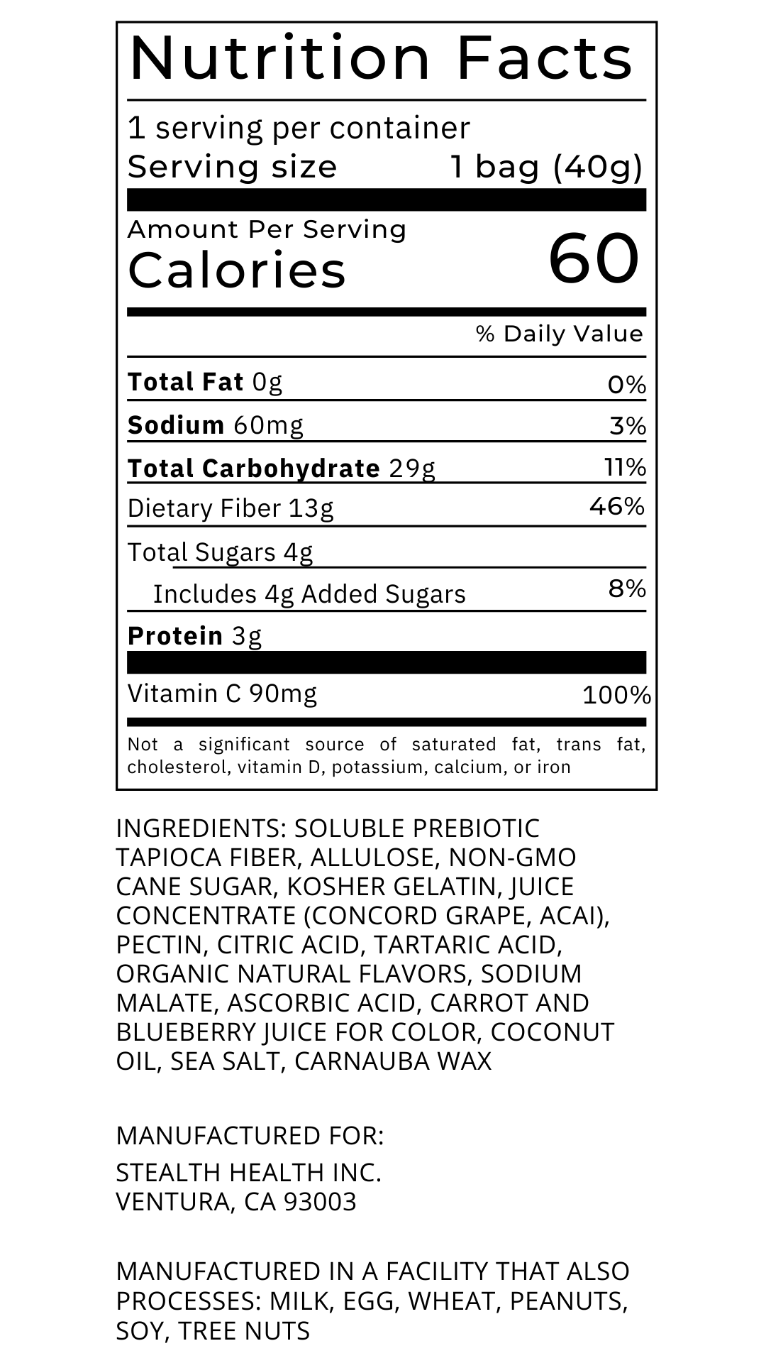 Variety Box Gummy Candy Low 4g Sugar Prebiotics Fruit Juices