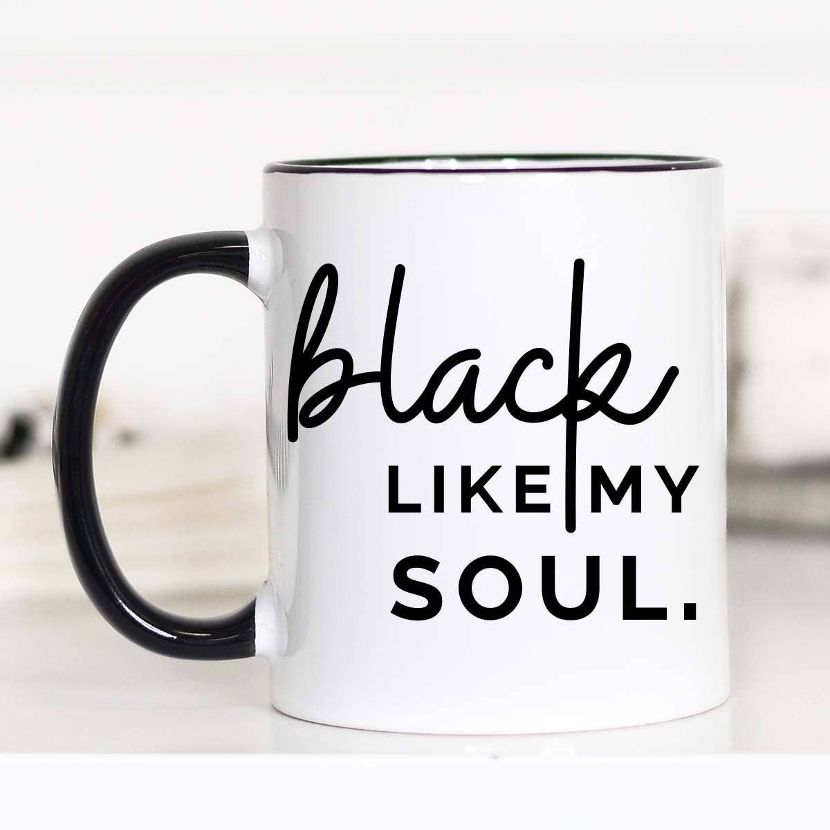 Black Like My Soul Mug: 15oz