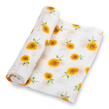 Sunflower Fields Baby Swaddle Blanket