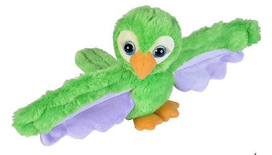 Huggers Green Parrot Stuffed Animal 8"