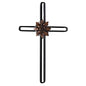 Wall Cross With Flower Metal