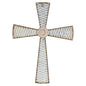 METAL WALL CROSS SILVER 22"