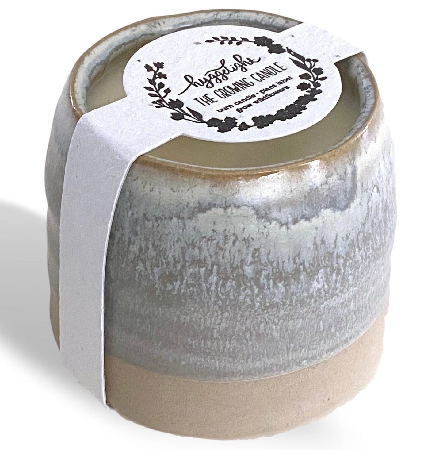 Greta | Growing Candle, flower seed-label, gifts, candles: Lilac