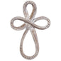 WHITE DECORATIVE RESIN WALL CROSS 12"