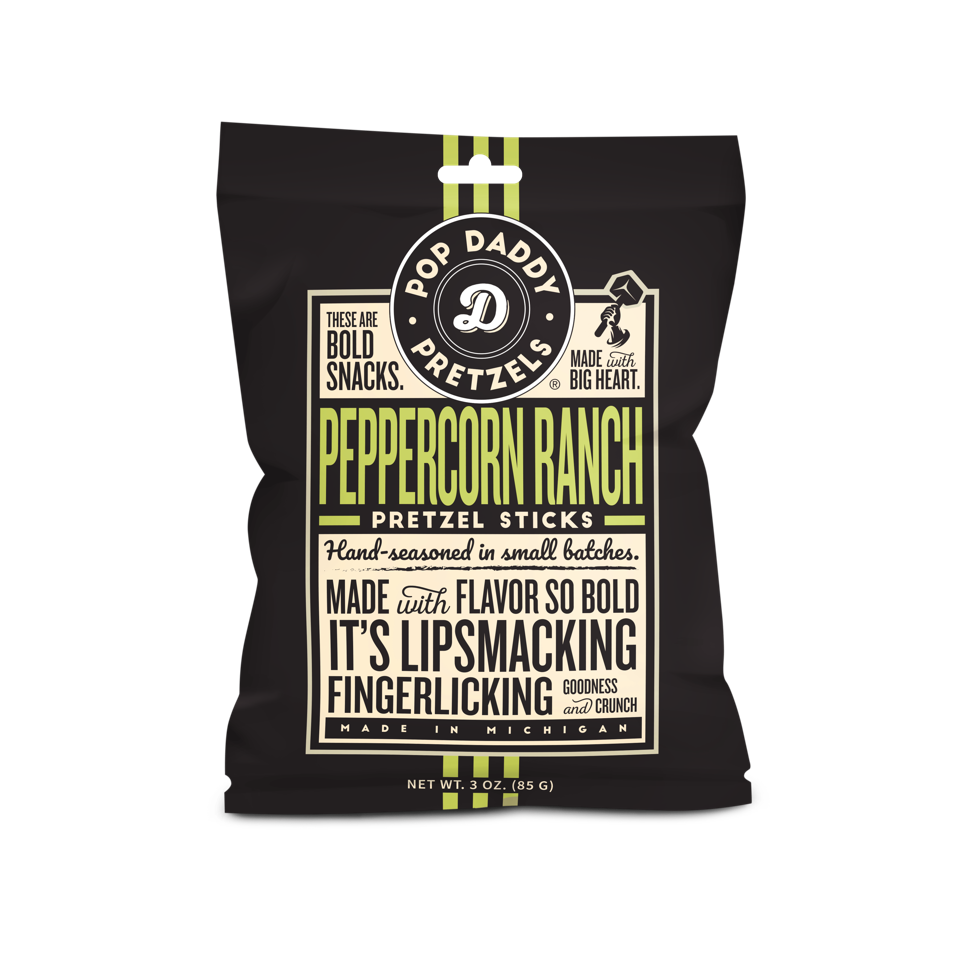 Pop Daddy – Peppercorn Ranch Seasoned Pretzels 3.0oz